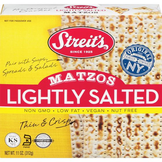 Streit's Kosher Matzos Lightly Salted 312 g, $1.60/100g