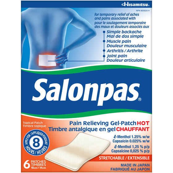 salonpas Patch de Gel Chaud 6 ea, 2,67 $/1ch