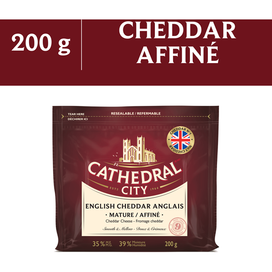 CATHEDRAL CITY CHEESE Fromage cheddar fort 200 g, 3,50 $/100g