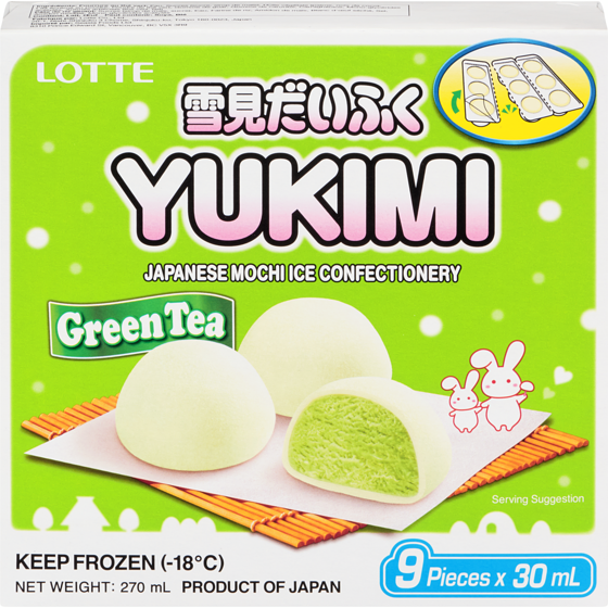 Lotte Green Tea Japanese Mochi Ice Confectionary 270 g, $2.03/100g