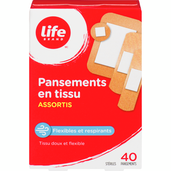 Life LB PANSEMENTS EN TISSU ASST 1 ea, 4,29 $/1ch