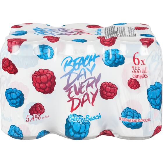 Beach Day Every Day Boisson de malt alcoolisée (Pièce d’identité requise au moment du ramassage) 6x355.0 ml, 0,75 $/100ml