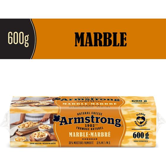 Armstrong Marble Cheddar Cheese 600 g, $1.50/100g