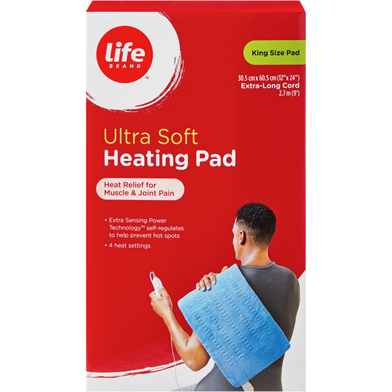 Life Coussin Chauffant Ultra Doux, Très Grand Format, 1 Unité 1 ea, 58,49 $/1ch