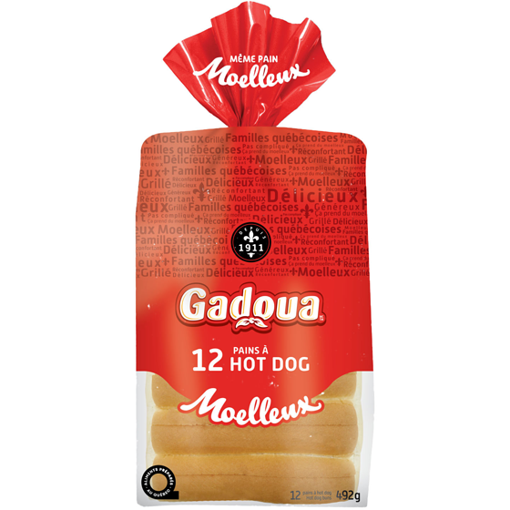 Gadoua Hotdog Buns 600 g, $0.75/100g