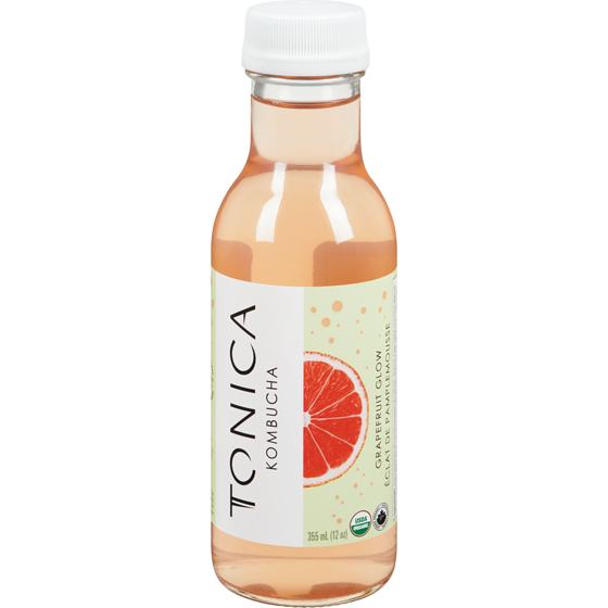 Tonica Kombucha Grapefruit Glow 355 ml, $1.69/100ml