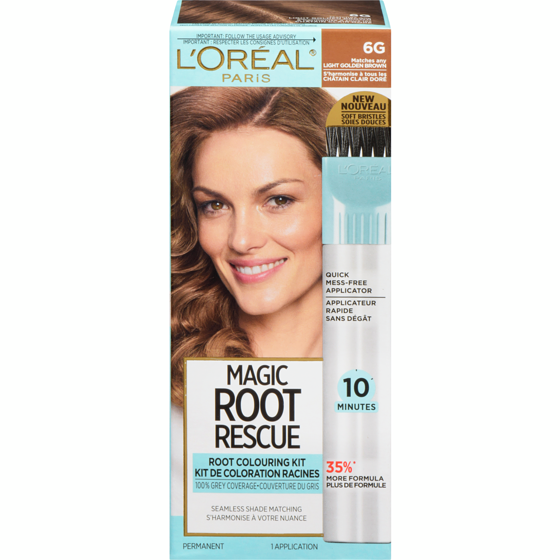 L'Oreal Paris Magic Root Rescue Permanent Haircolour 6G Light Golden Brown 1 ea, $10.49/1ea
