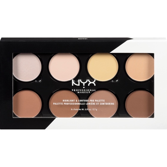 Nyx Contour & Highlight Pro-Palette, 8 Refillable Shades Na 21.6 g, $138.61/100g