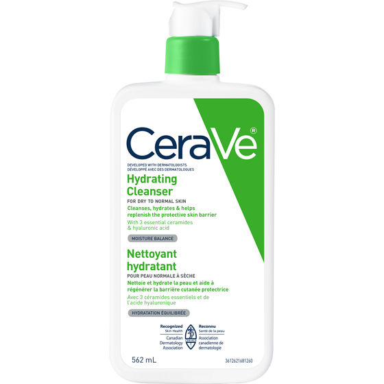 Cerave Hydrating Cleanser for Dry to Normal Skin 562 ml, $4.45/100ml
