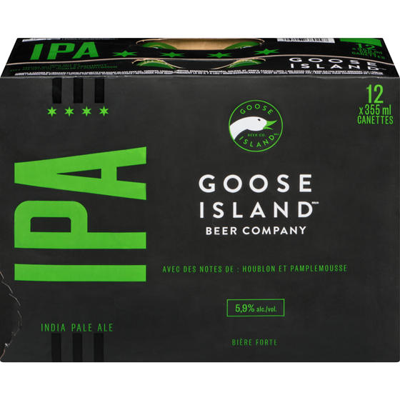 Goose Island Beer Co. IPA Bière Forte (Pièce d’identité requise au moment du ramassage) 12x355.0 ml, 0,63 $/100ml