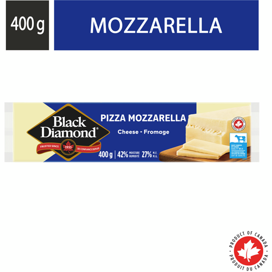 Black Diamond Mozzarella Cheese Bar 400 g, $1.87/100g