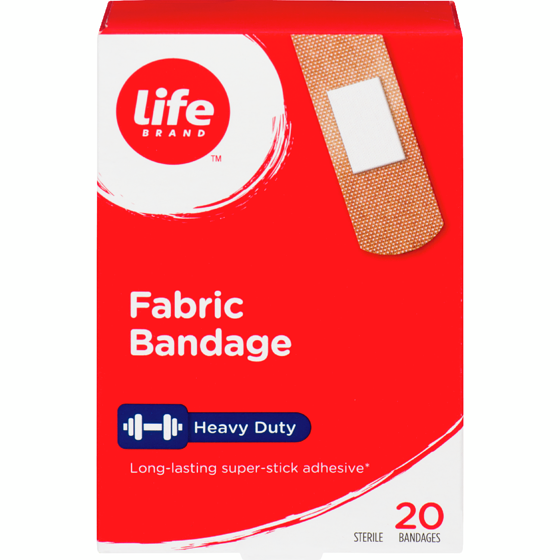 Life Brand Fabric Bandage, Heavy Duty, 20 Pack 20 ea, $0.20/1ea