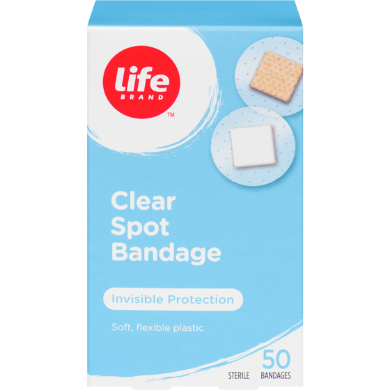Life Brand Clear Spot Bandage, Invisible Protection, 50 Pack 50 ea, $0.08/1ea