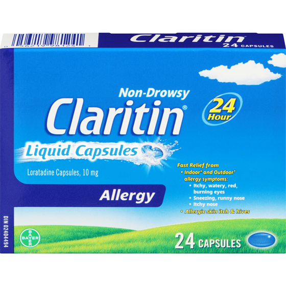 Claritin Liquid Capsules Allergy Medicine, Fast-Acting 24-Hour Relief 24 ea, $1.15/1ea