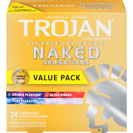 Trojan Naked Sensations Ultimate Collection Variety Pack Lubricated Condoms 24 ea, $95.58/100ea