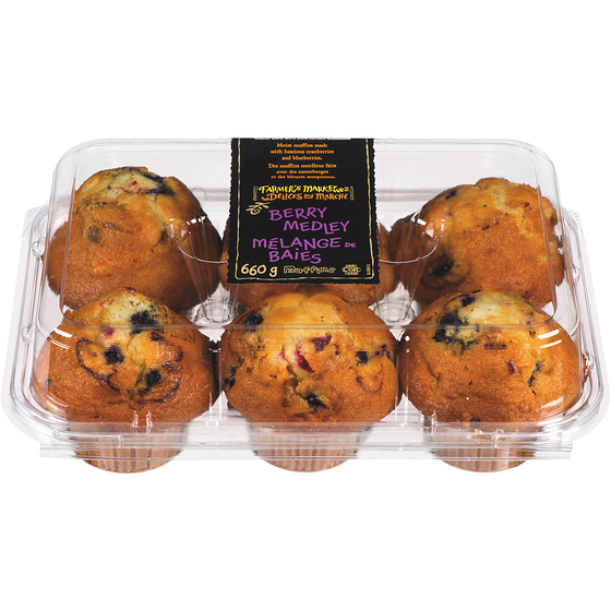 Délices du Marché Dm Muffins Melange De Baies 570 g, 1,14 $/100g