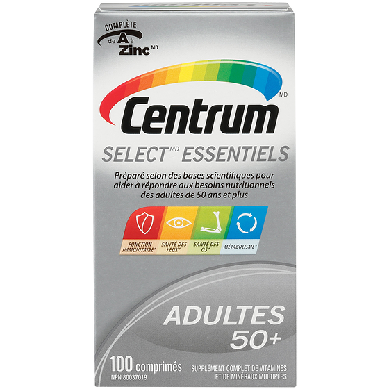 Centrum Select Essentiels 50+ (Comprimés) 100 ea, 0,21 $/1ch