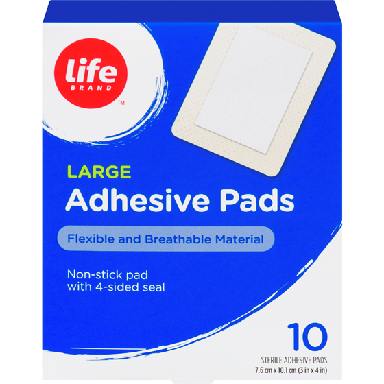 Life Brand Large Adhesive Pads, 10 Pack 10 ea, $0.40/1ea