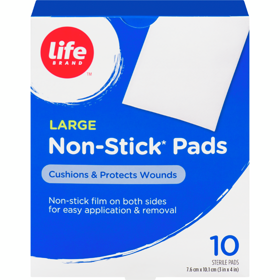 Life Brand Large Non-Stick Pads, 10 Pack 10 ea, $0.50/1ea