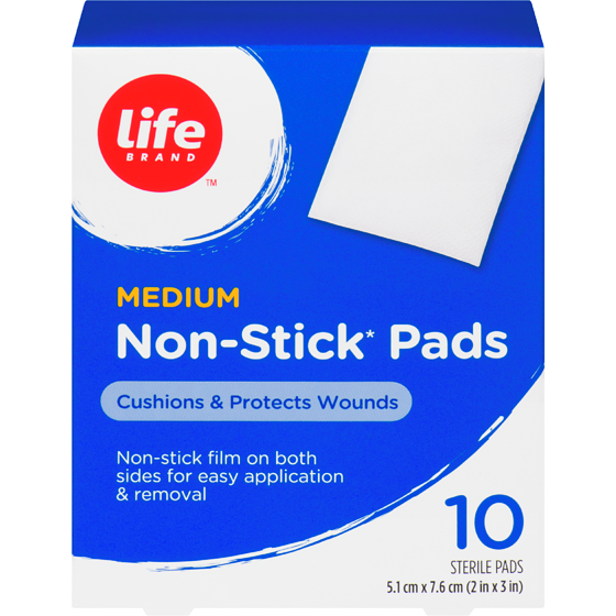 Life Brand Medium Non-Stick Pads, 10 Pack 10 ea, $0.48/1ea