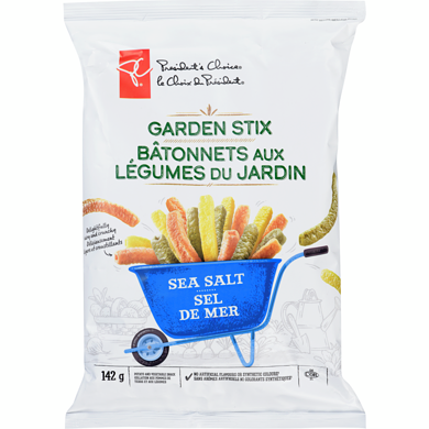 President's Choice Sea Salt Garden Stix 142 g, $2.11/100g