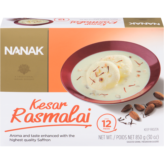Nanak Kesar Rasmalai 850 g, $1.18/100g