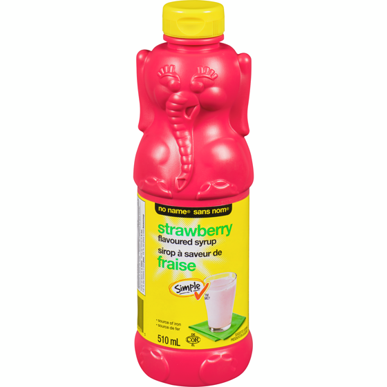 No Name Strawberry Flavoured Syrup 510 ml, $0.98/100ml