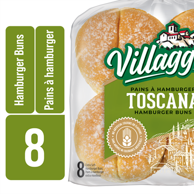 Villagio Toscana Extra Soft Hamburger Buns 528 g, $0.76/100g