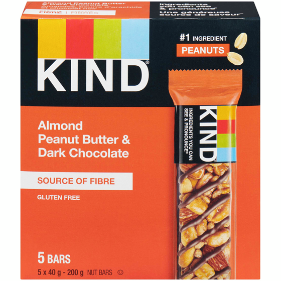 Kind Almond Peanut Butter & Dark Chocolate Bar 5x40.0 g, $5.00/100g