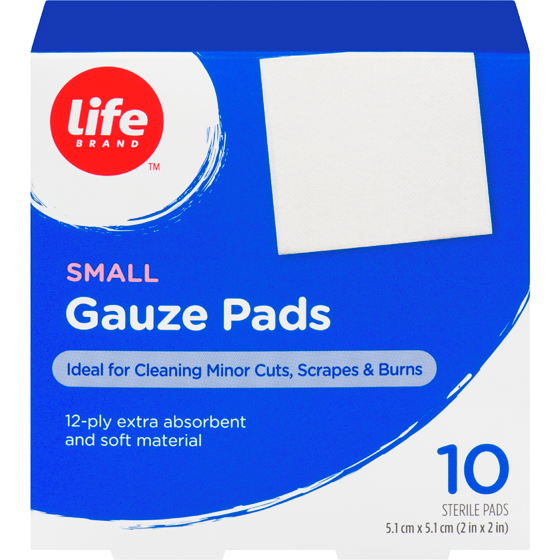 Life Brand Small Gauze Pads, 10 Pack 10 ea, $0.40/1ea