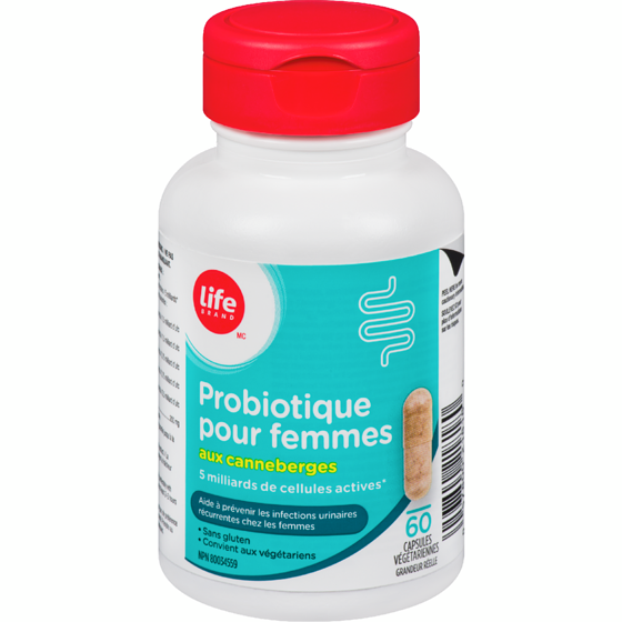 Life Probiotique pour femmes aux canneberges, 60 capsules végétariennes 60 ea, 0,26 $/1ch