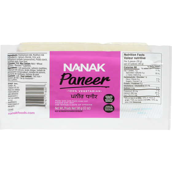 Nanak Paneer 341 g, 1,76 $/100g