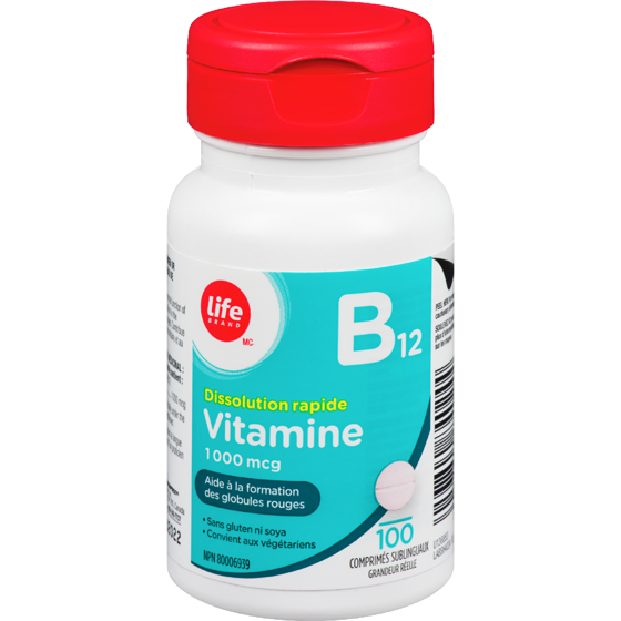 Life LB VITAMINE B12 1000 MCG 100 ea, 0,09 $/1ch