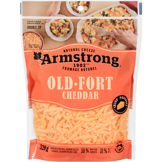 Armstrong Old Cheddar Shredded Cheese 320 g, $1.56/100g
