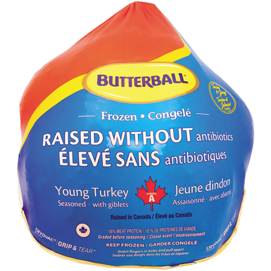Butterball Butr Dinde 5-7 Kg Surgelee 5 kg, 1,02 $/100g