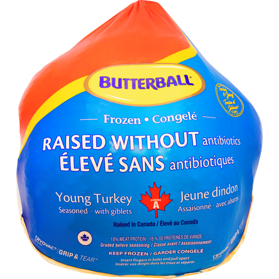 Butterball Frozen Turkey 7-9 Kg 8 kg, $0.69/100g