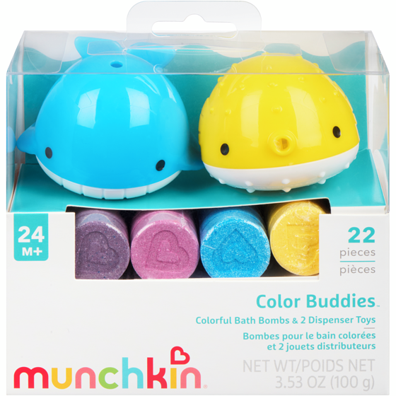 Munchkin Color Buddies™ Colorful Bath Bombs & 2 Dispenser Toys 1 ea, $14.99/1ea