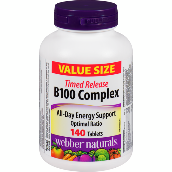 Webber Naturals B100 Complex Timed Release 140 ea, $0.17/1ea