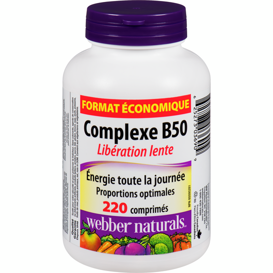 Webber Naturals WNAT COMPLEXE B50 LIBER LENTE 220 ea, 0,09 $/1ch
