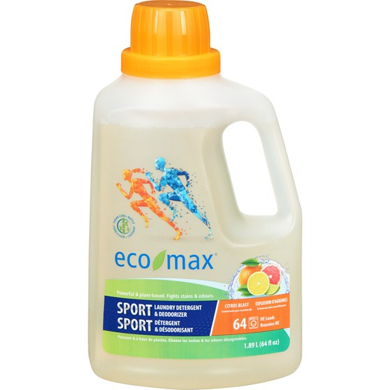 Eco-Max Sport Detergent-Citrus      1.89 l, $0.85/100ml