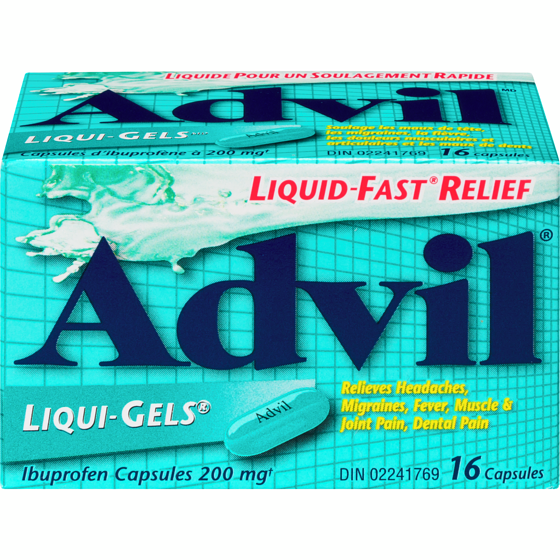 Advil Regular Strength Liquigels For Headaches, Migraines, And Pain Relief, 16 Count 16 ea, $0.59/1ea