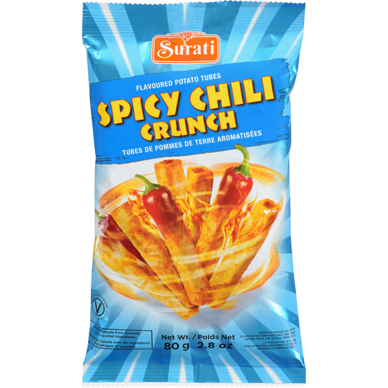 Surati Spicy Chilli Crunch Tubes    80 g, $1.86/100g