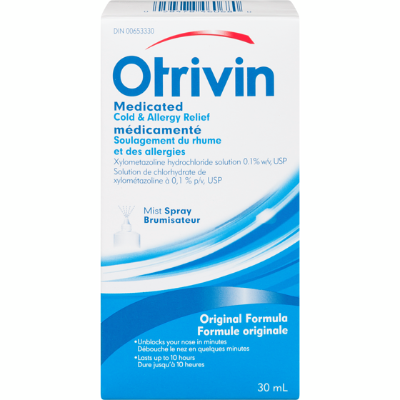 Otrivin Medicated Cold & Allergy Relief Spray 30 ml, $46.63/100ml
