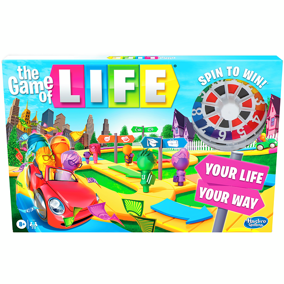 Hasbro Destins Le jeu de la vie, jeu de plateau familial, 2 à 4 joueurs, 6 couleurs de pions, pour enfants, à partir de 8 ans - Version Anglaise 1 ea, 34,00 $/1ch