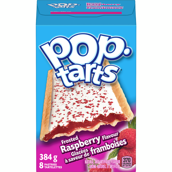 Kellogg’s Poptarts Klgs Pop Tarts Framboise Glace 384 g, 0,78 $/100g