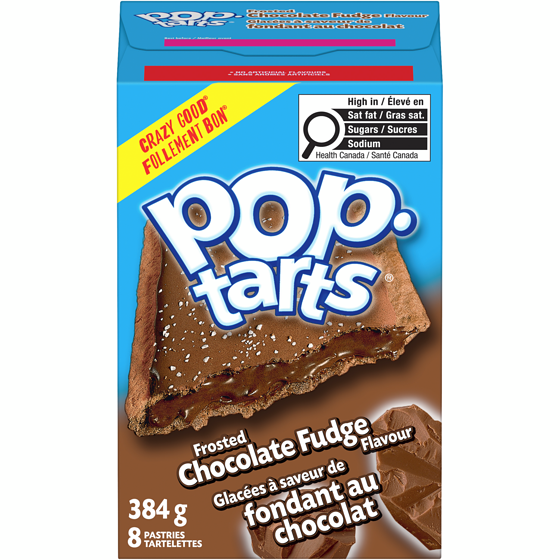 Kellogg’s Poptarts glacées à saveur de fondant au chocolat 384 g, 0,86 $/100g