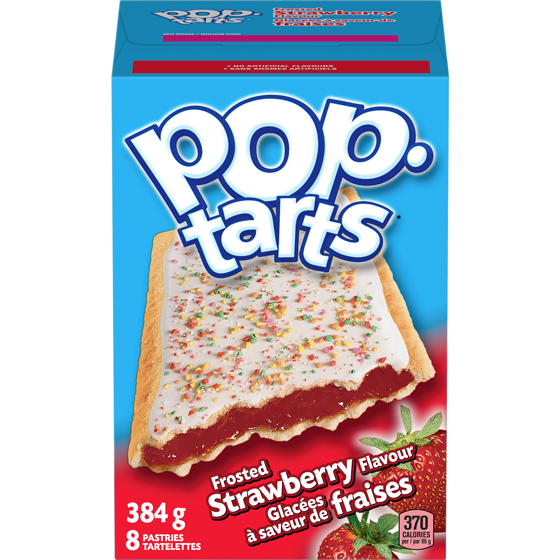 Kellogg’s Poptarts Klgs Pop Tarts Fraise Glace 384 g, 0,86 $/100g