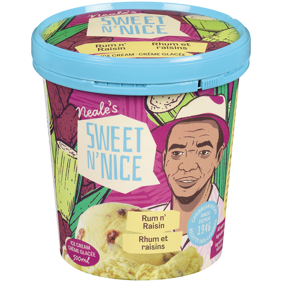 Neale's Sweet and Nice Rum & Raisin Ice Cream 500 ml, $1.20/100ml