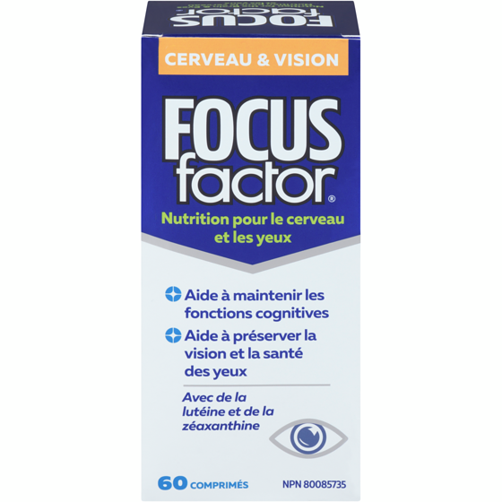 Focus Factor Nutrition pour le cerveau et les yeux cerveau et vision 60 ea, 0,70 $/1ch