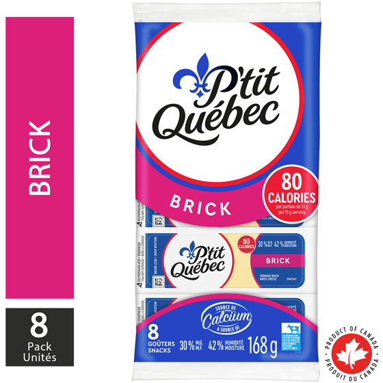 P'tit Québec Collations au fromage brick 168 g, 4,04 $/100g